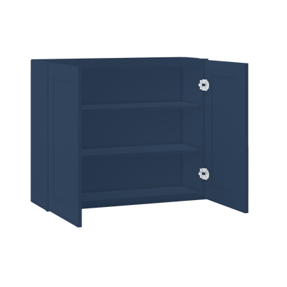Wall Kitchen Cabinet W3630 Danbury Blue LessCare 36 in. width 30 in. height 12 in. depth - Kitchen Cabinets