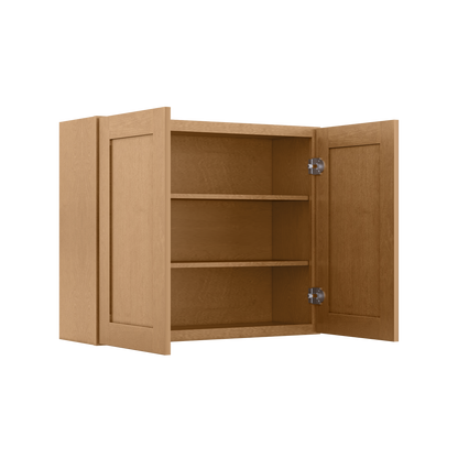 Wall Kitchen Cabinet W3630 Shaker Toffee LessCare 36 in. width 30 in. height 12 in. depth - Kitchen Cabinets