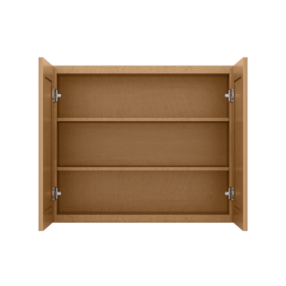 Wall Kitchen Cabinet W3630 Shaker Toffee LessCare 36 in. width 30 in. height 12 in. depth - Kitchen Cabinets