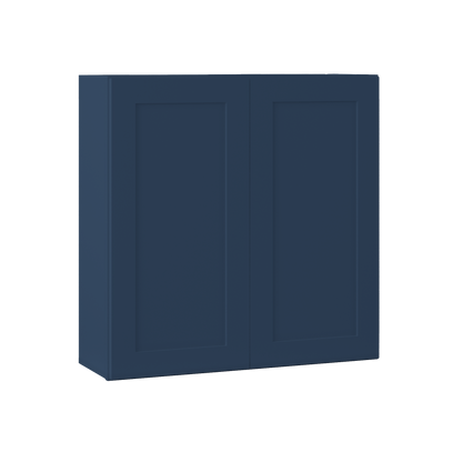 Wall Kitchen Cabinet W3636 Danbury Blue LessCare 36 in. width 36 in. height 12 in. depth - Kitchen Cabinets