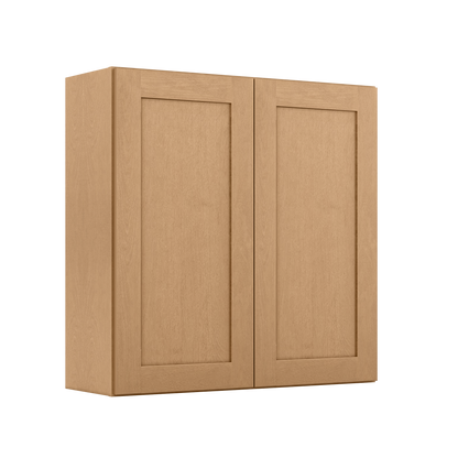Wall Kitchen Cabinet W3636 Shaker Toffee LessCare 36 in. width 36 in. height 12 in. depth - Kitchen Cabinets