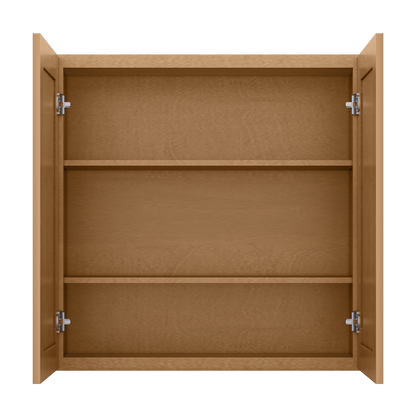 Wall Kitchen Cabinet W3636 Shaker Toffee LessCare 36 in. width 36 in. height 12 in. depth - Kitchen Cabinets