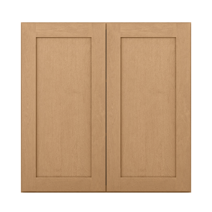 Wall Kitchen Cabinet W3636 Shaker Toffee LessCare 36 in. width 36 in. height 12 in. depth - Kitchen Cabinets