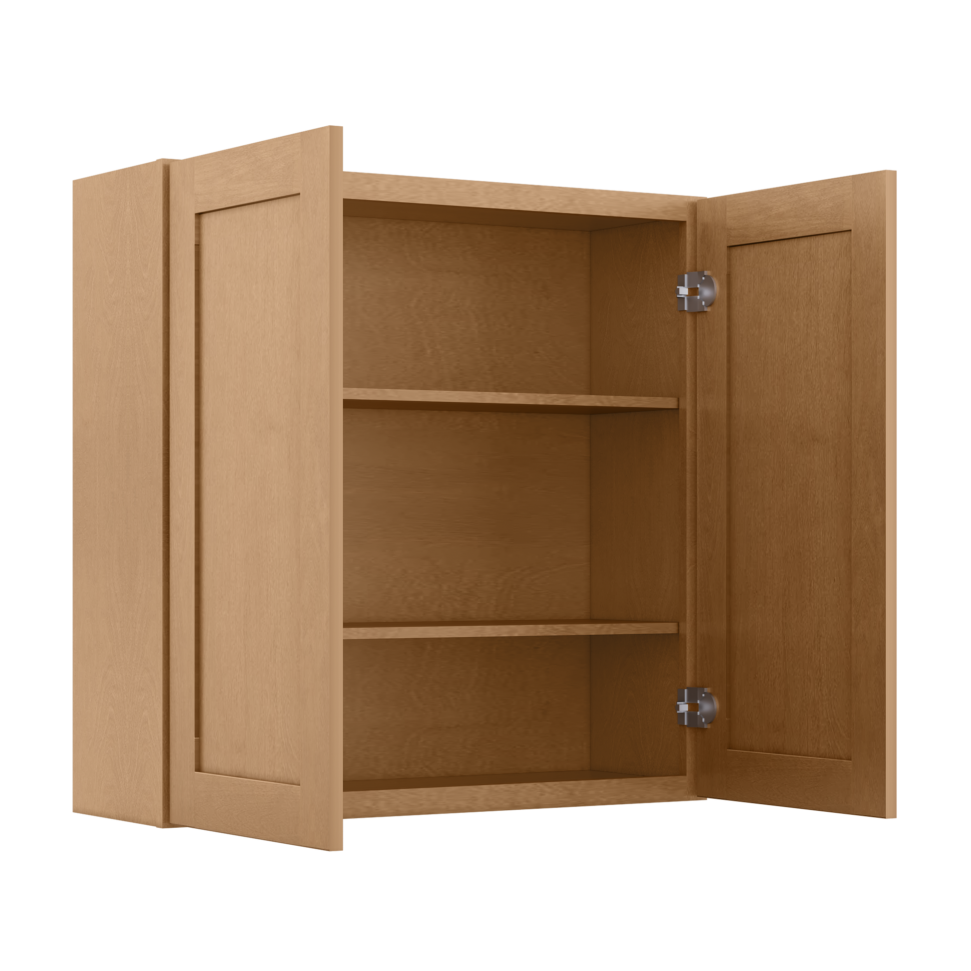 Wall Kitchen Cabinet W3636 Shaker Toffee LessCare 36 in. width 36 in. height 12 in. depth - Kitchen Cabinets