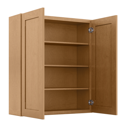 Wall Kitchen Cabinet W3642 Shaker Toffee LessCare 36 in. width 42 in. height 12 in. depth - Kitchen Cabinets