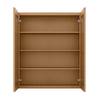 Wall Kitchen Cabinet W3642 Shaker Toffee LessCare 36 in. width 42 in. height 12 in. depth - Kitchen Cabinets