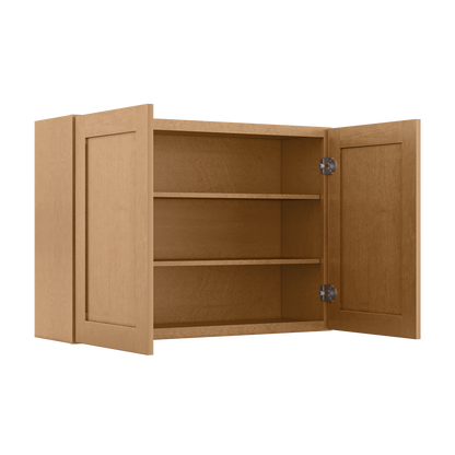 Wall Kitchen Cabinet W4230 Shaker Toffee LessCare 42 in. width 30 in. height 12 in. depth - Kitchen Cabinets