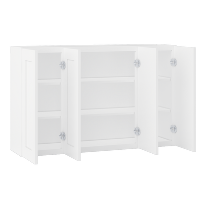 Wall Kitchen Cabinet W4830 Alpina White LessCare 48 in. width 30 in. height 12 in. depth - Kitchen Cabinets
