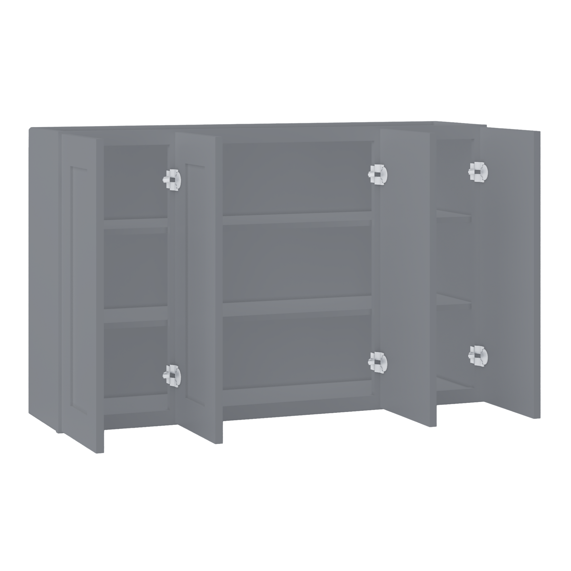 Wall Kitchen Cabinet W4830 Colonial Gray LessCare 48 in. width 30 in. height 12 in. depth - Kitchen Cabinets