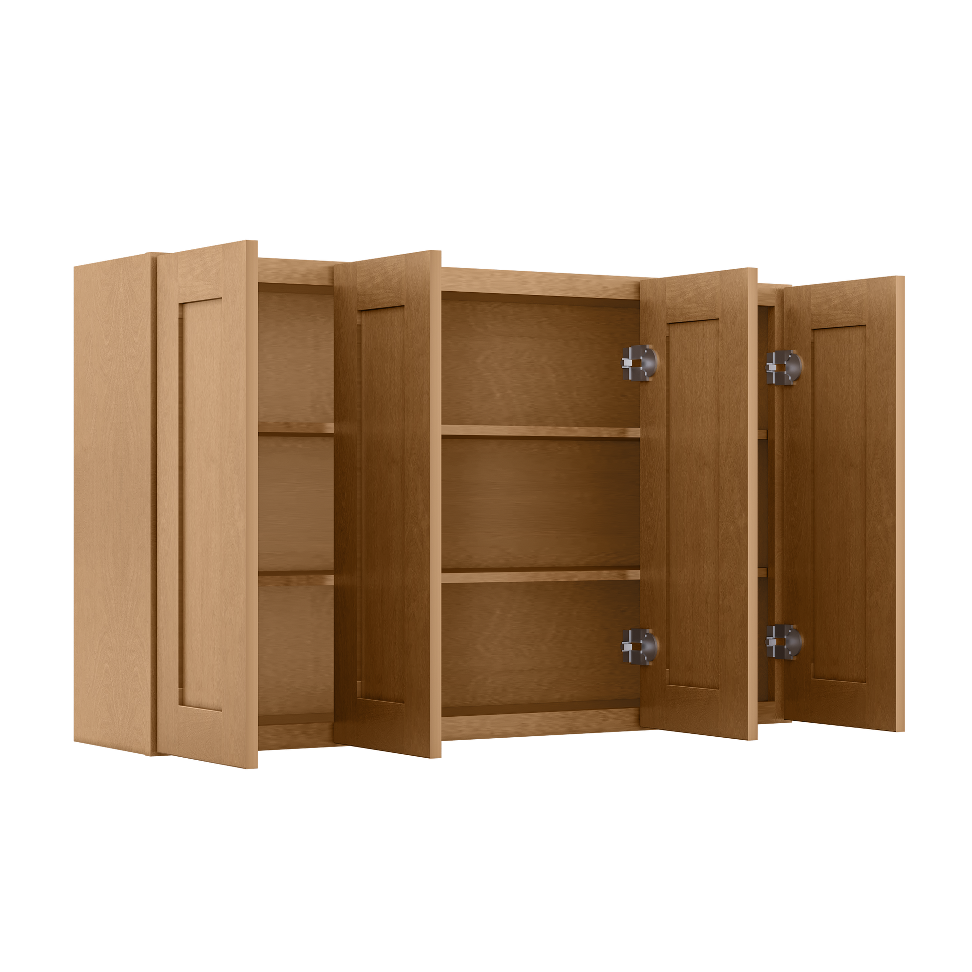 Wall Kitchen Cabinet W4830 Shaker Toffee LessCare 48 in. width 30 in. height 12 in. depth - Kitchen Cabinets