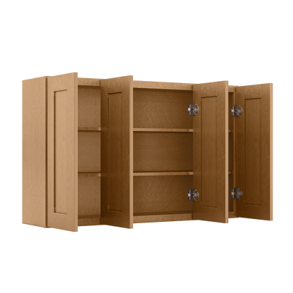 Wall Kitchen Cabinet W4830 Shaker Toffee LessCare 48 in. width 30 in. height 12 in. depth - Kitchen Cabinets