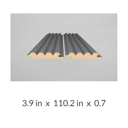 Wall Panel Light Walnut 110.2 in. H 3.9 in. W 0.7 in. D - Wall Panel