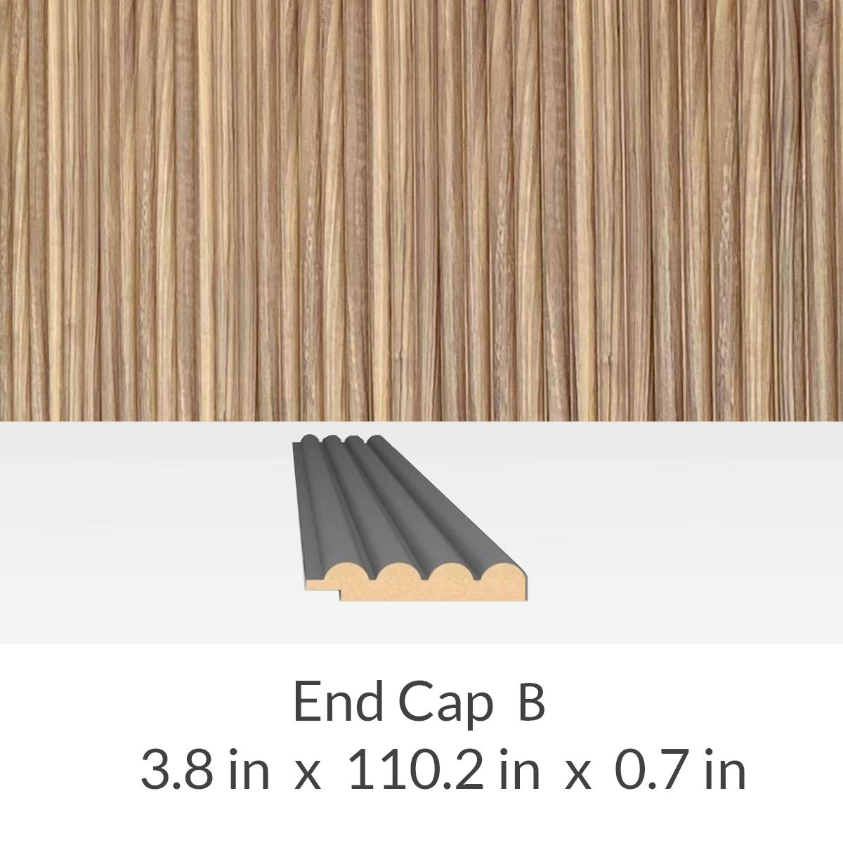 Wall Panel Light Walnut End Cap - Wall Panel