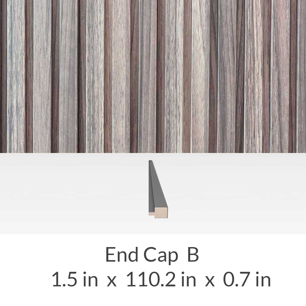 Wall Panel Light Walnut End Cap - Wall Panel
