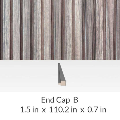 Wall Panel Light Walnut End Cap - Wall Panel