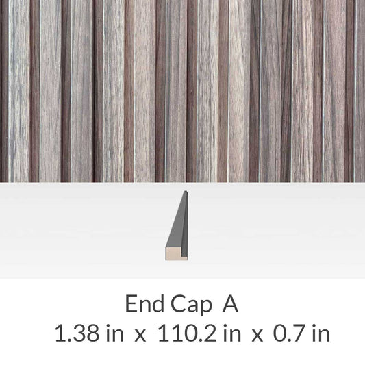 Wall Panel Light Walnut End Cap - End Cap A - Wall Panel