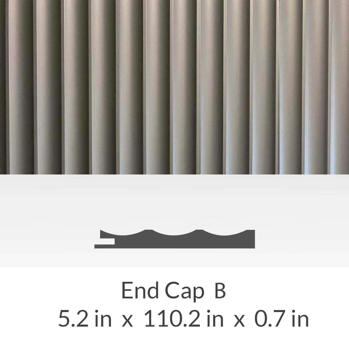 Wall Panel Storm Grey End Cap - Wall Panel