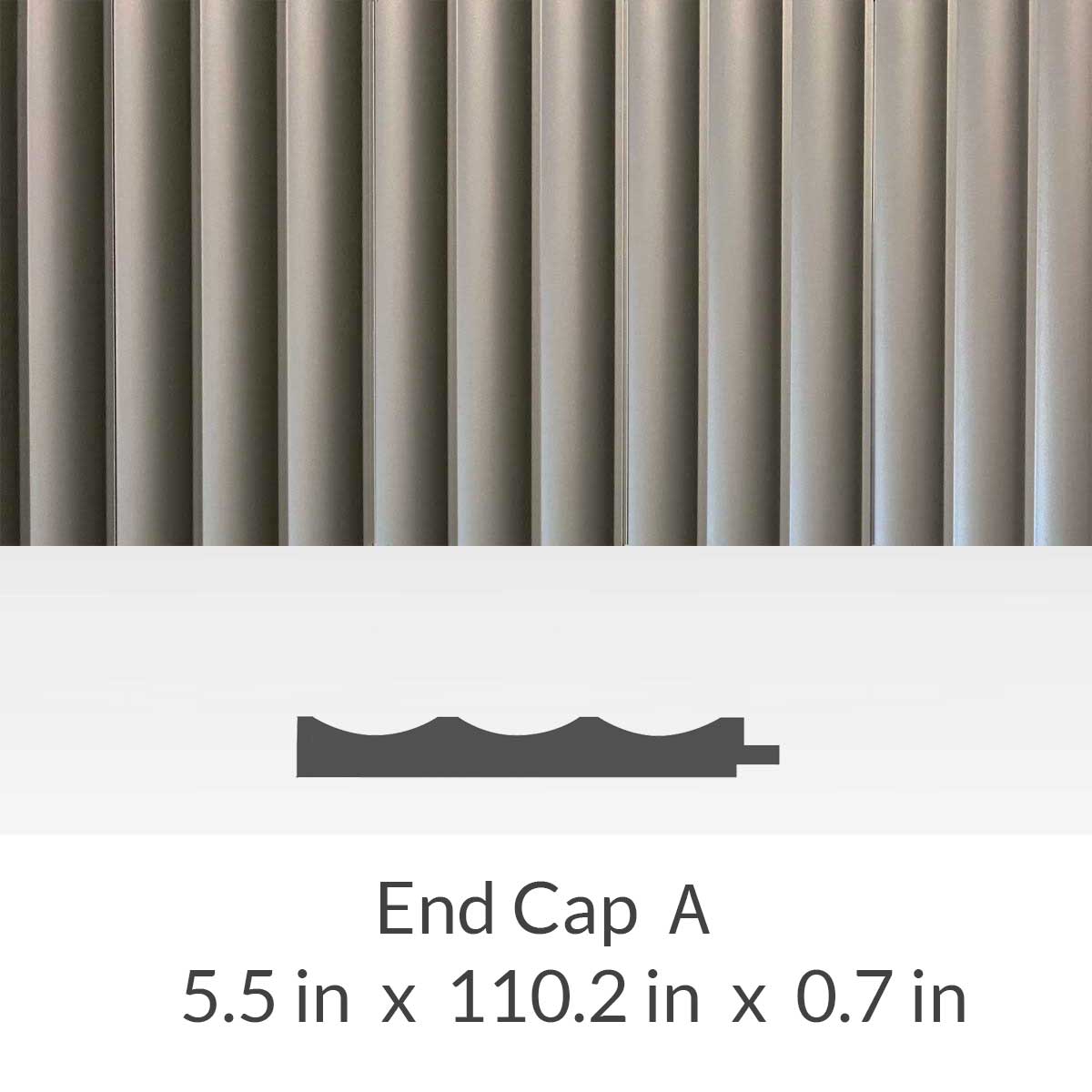 Wall Panel Storm Grey End Cap - End Cap A - Wall Panel