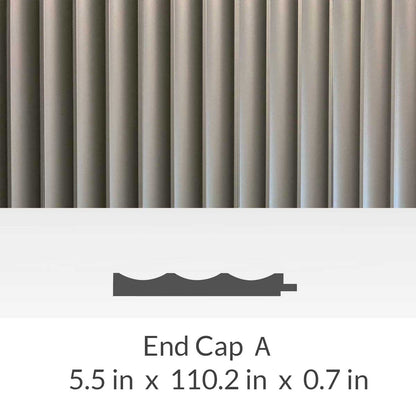 Wall Panel Storm Grey End Cap - End Cap A - Wall Panel