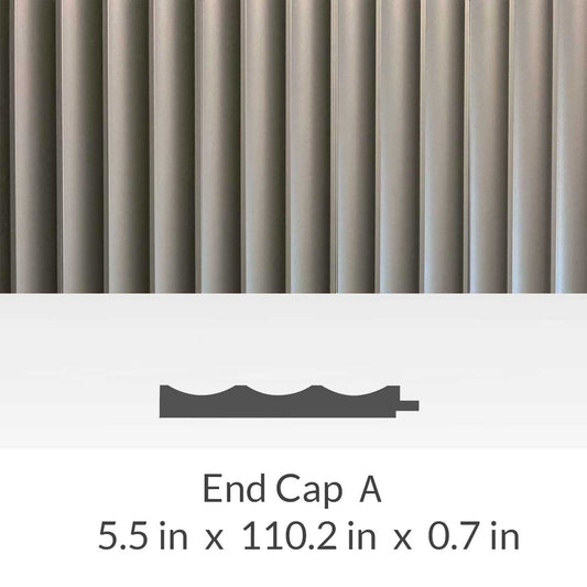 Wall Panel Storm Grey End Cap - End Cap A - Wall Panel