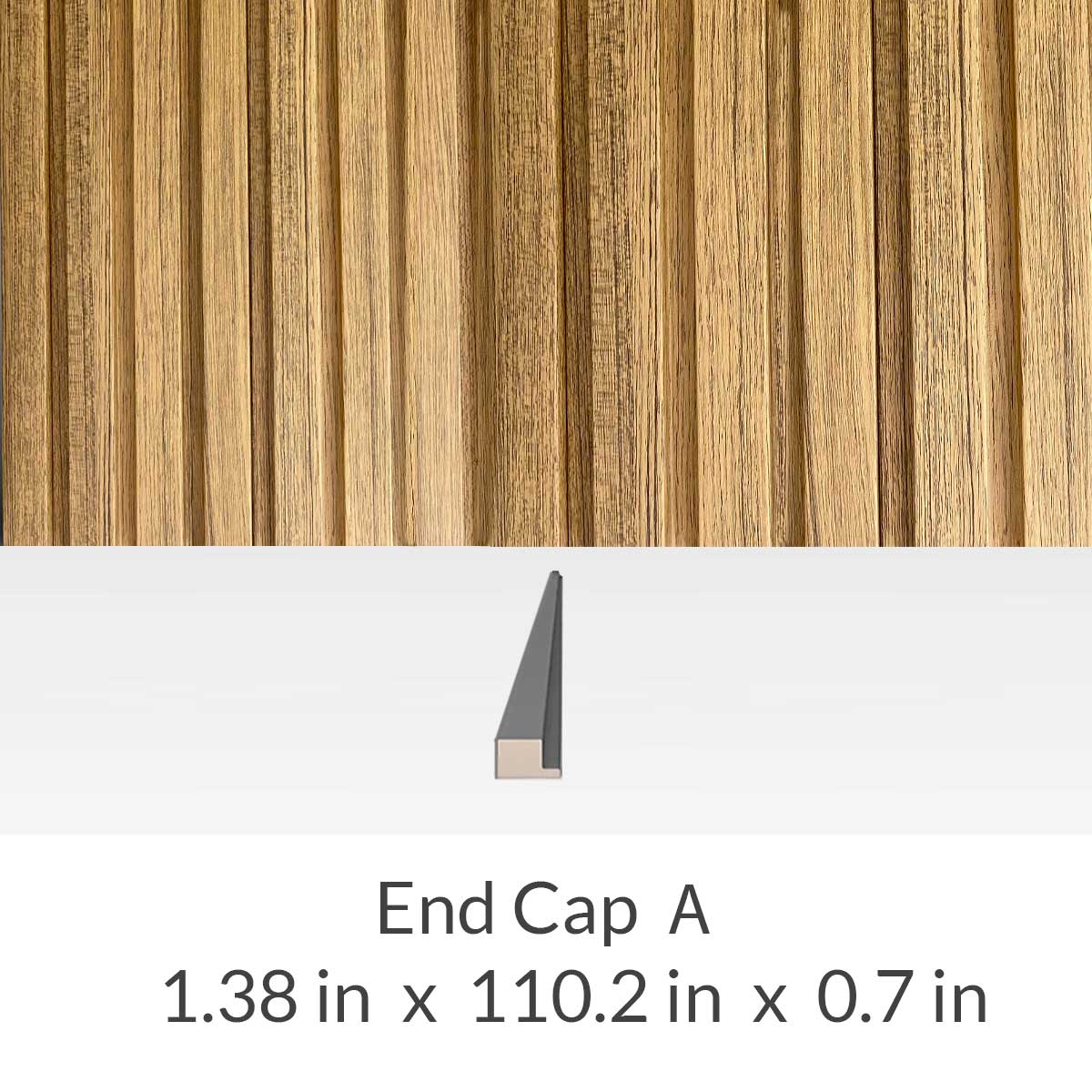 Wall Panel Teak End Cap - End Cap A - Wall Panel