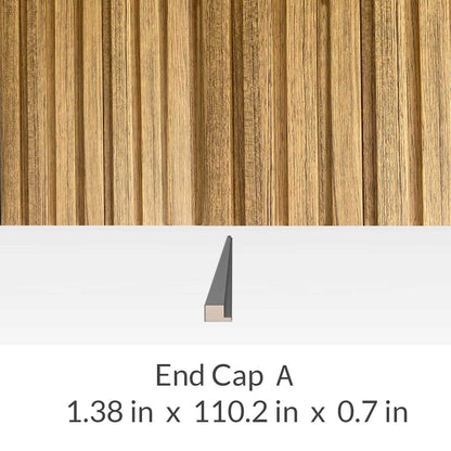 Wall Panel Teak End Cap - End Cap A - Wall Panel