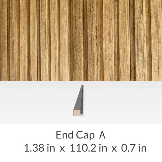 Wall Panel Teak End Cap - End Cap A - Wall Panel