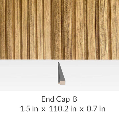 Wall Panel Teak End Cap - Wall Panel