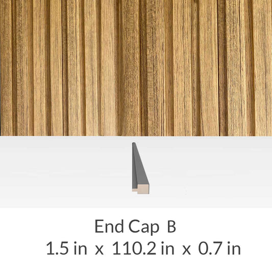 Wall Panel Teak End Cap - Wall Panel