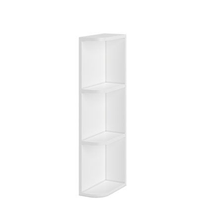 What-Not-Shelf Kitchen Cabinet WN636 Alpina White LessCare 6 in. width 36 in. height 12 in. depth - Kitchen Cabinets