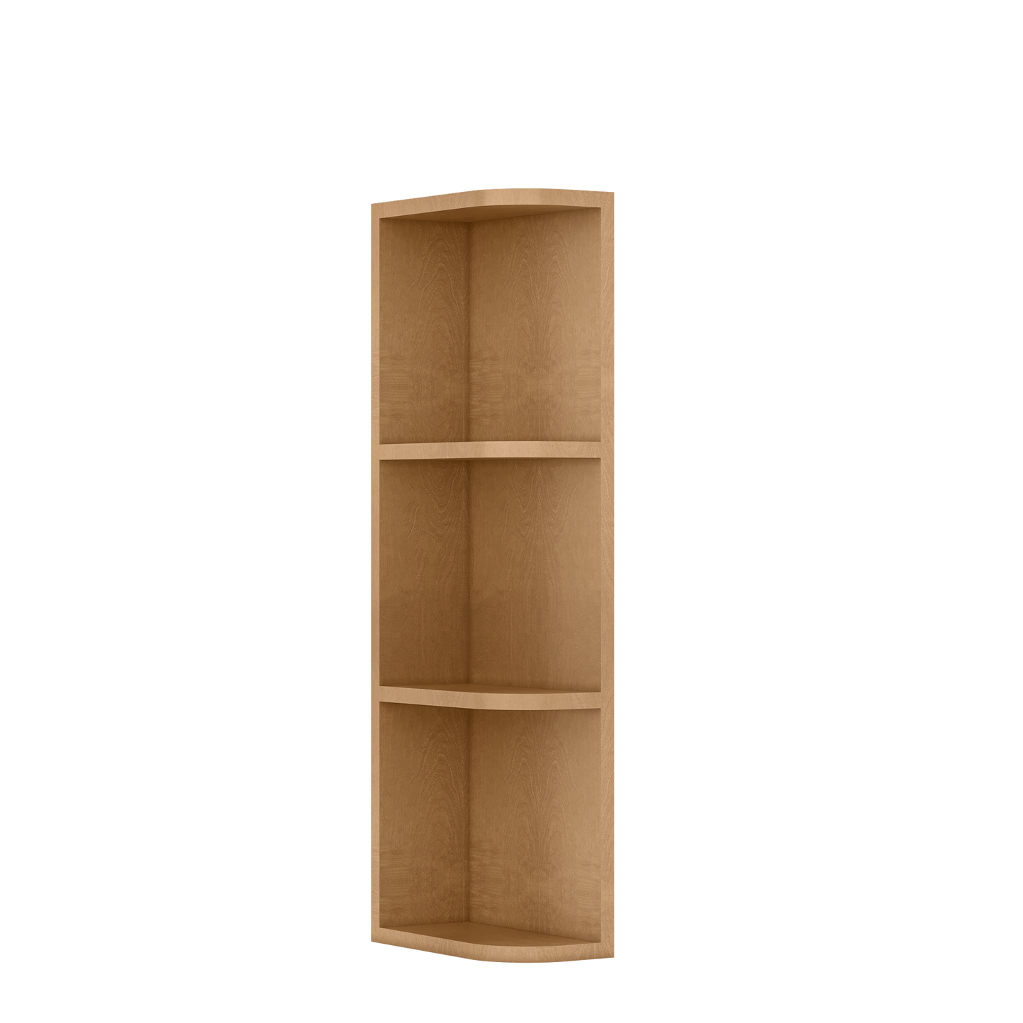 What-Not-Shelf Kitchen Cabinet WN636 Shaker Toffee LessCare 6 in. width 36 in. height 12 in. depth - Kitchen Cabinets