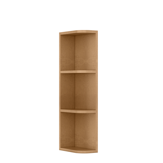 What-Not-Shelf Kitchen Cabinet WN636 Shaker Toffee LessCare 6 in. width 36 in. height 12 in. depth - Kitchen Cabinets