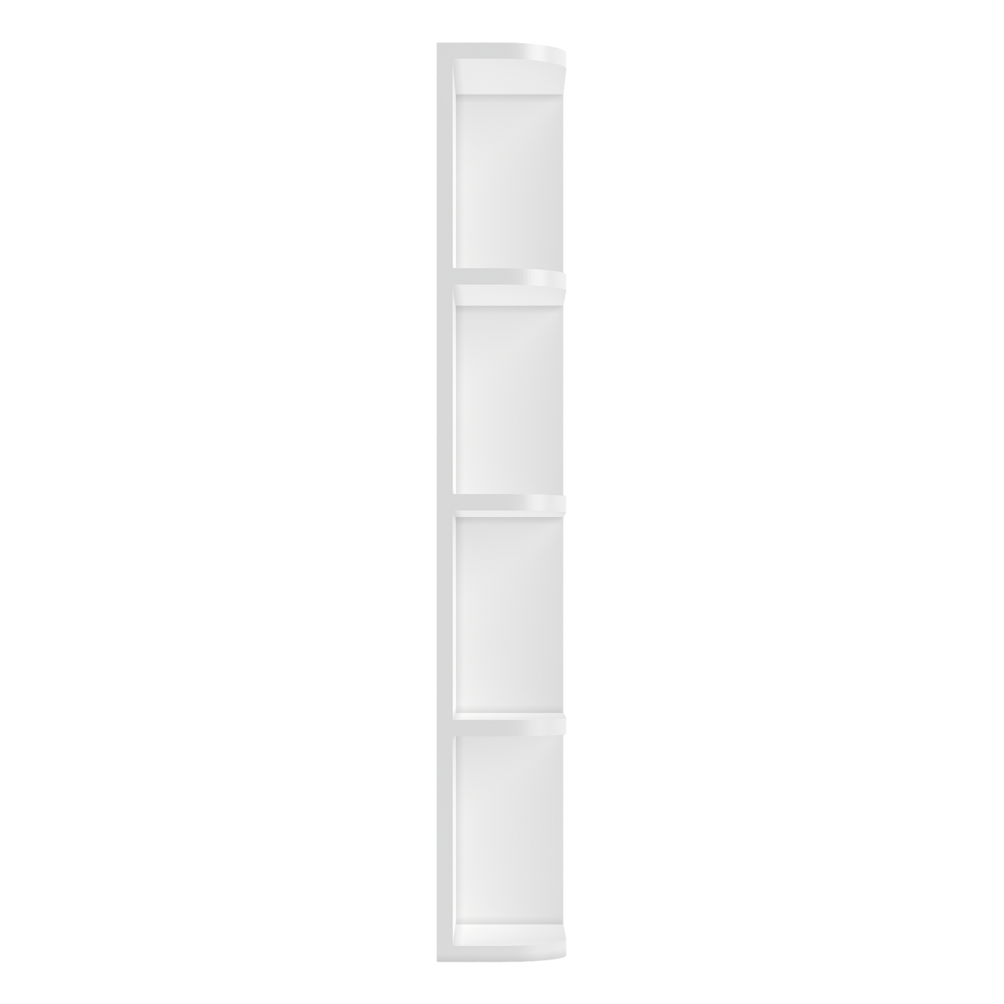 What-Not-Shelf Kitchen Cabinet WN642 Alpina White LessCare 6 in. width 42 in. height 12 in. depth - Kitchen Cabinets