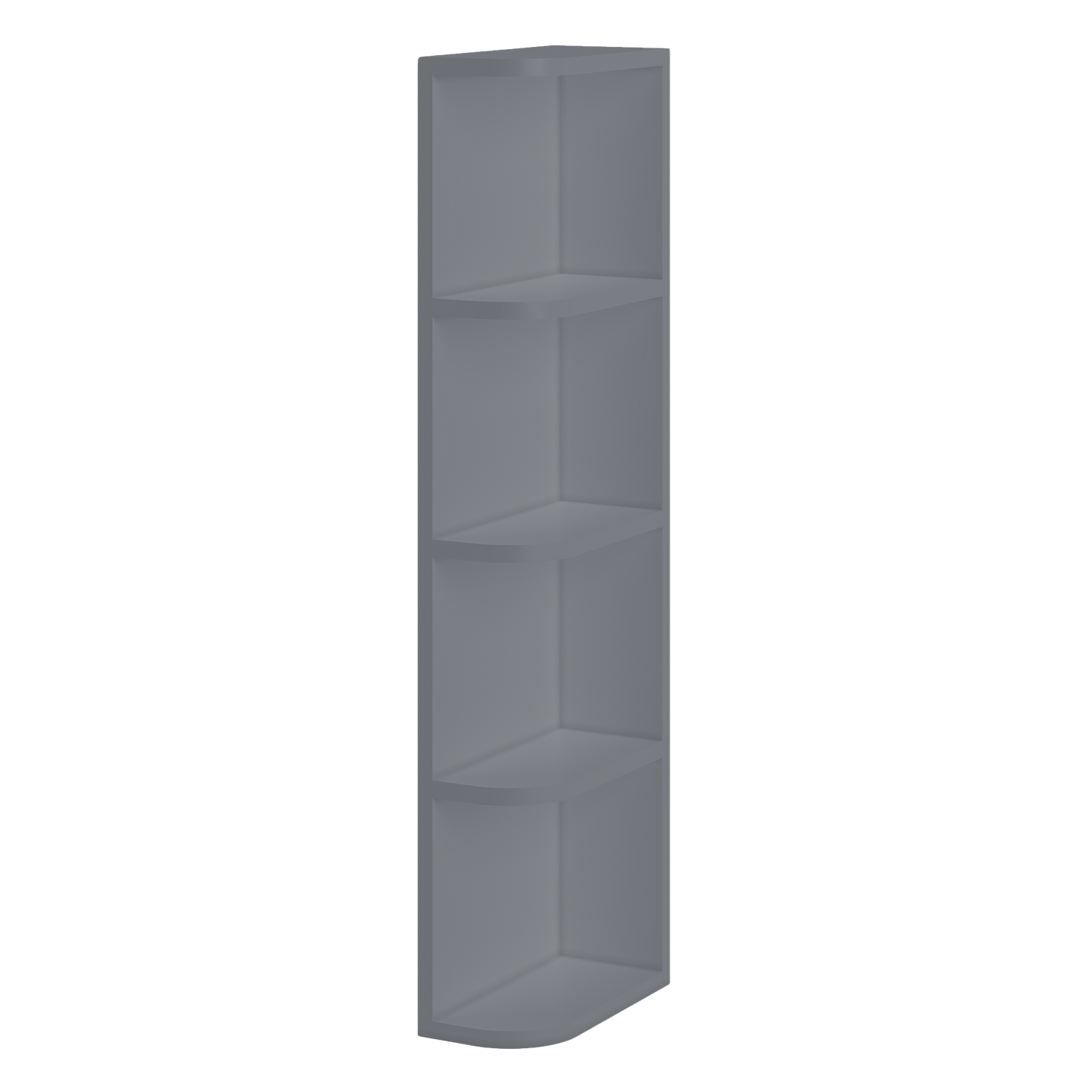 What-Not-Shelf Kitchen Cabinet WN642 Colonial Gray LessCare 6 in. width 42 in. height 12 in. depth - Kitchen Cabinets