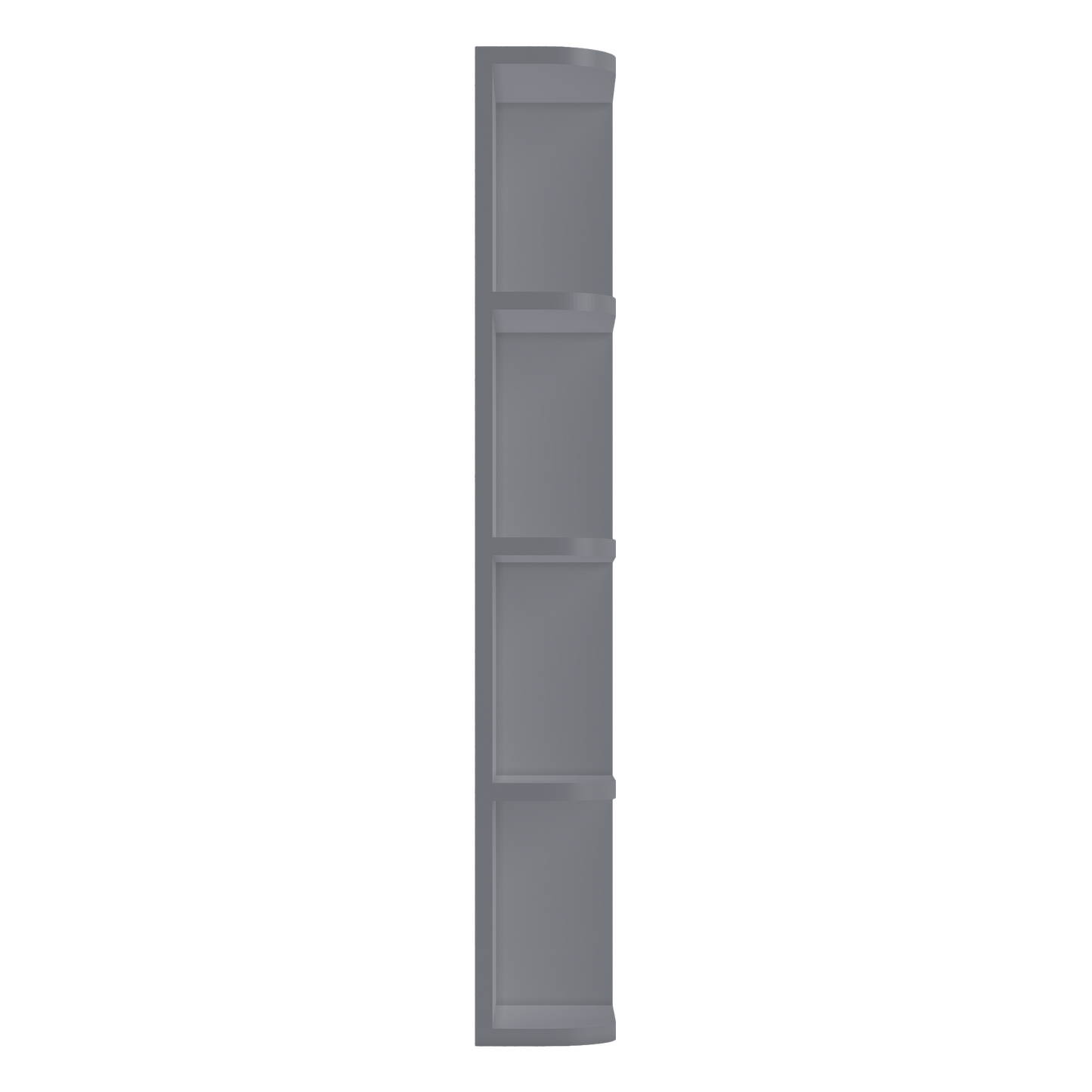 What-Not-Shelf Kitchen Cabinet WN642 Colonial Gray LessCare 6 in. width 42 in. height 12 in. depth - Kitchen Cabinets