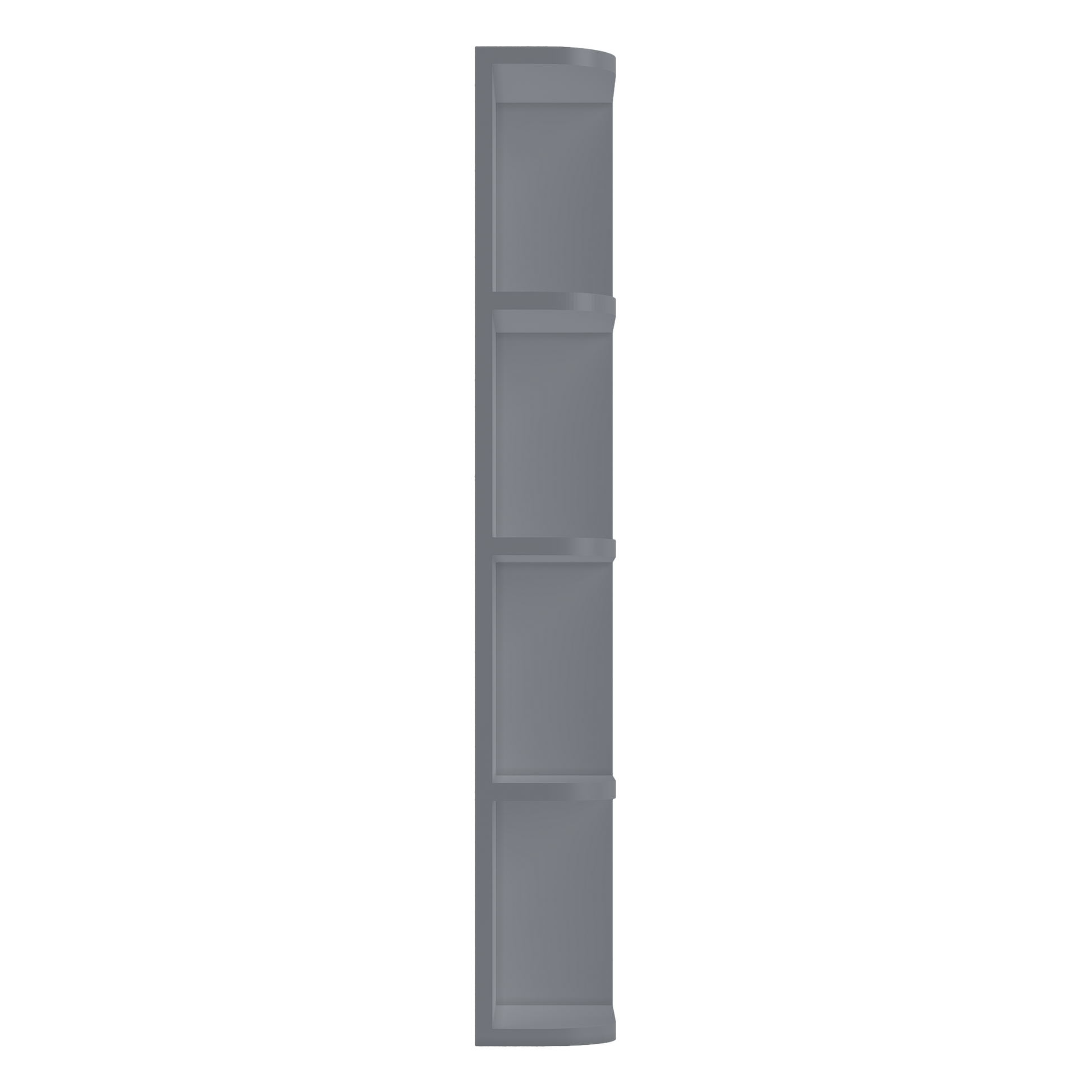 What-Not-Shelf Kitchen Cabinet WN642 Colonial Gray LessCare 6 in. width 42 in. height 12 in. depth - Kitchen Cabinets