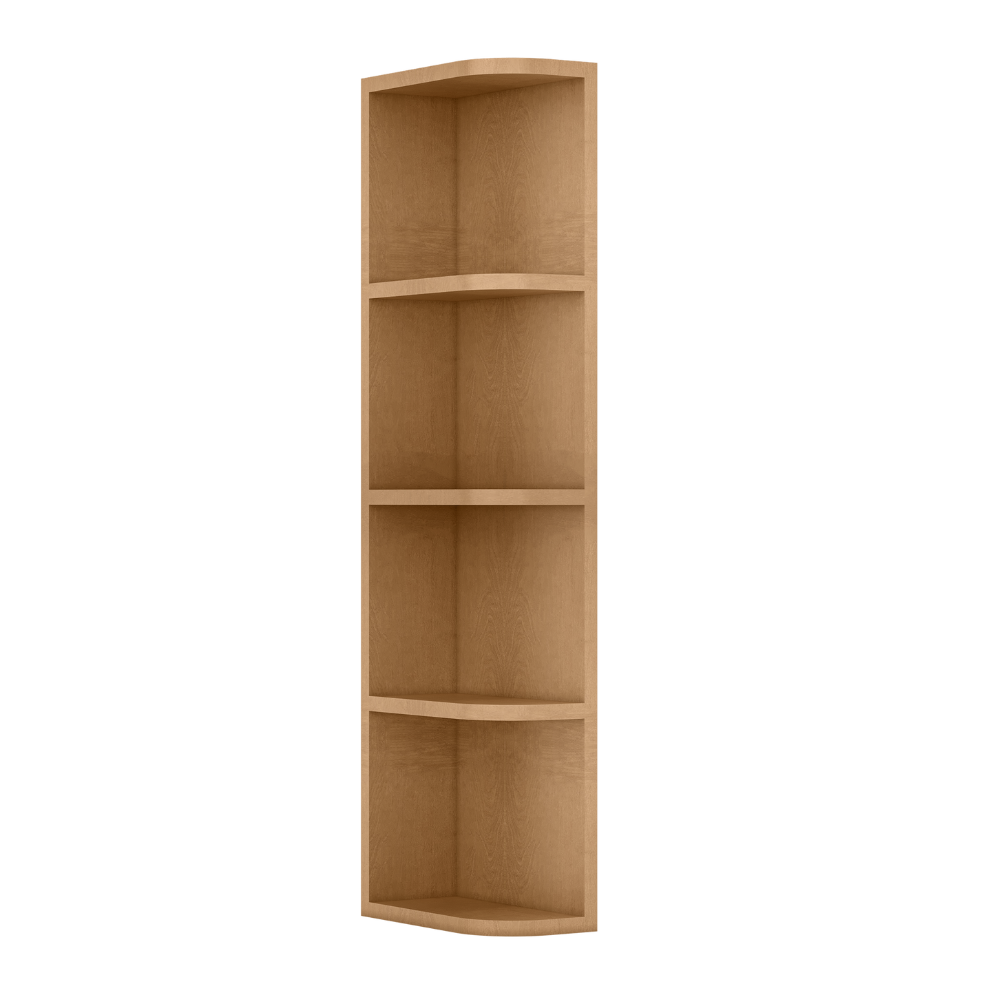 What-Not-Shelf Kitchen Cabinet WN642 Shaker Toffee LessCare 6 in. width 42 in. height 12 in. depth - Kitchen Cabinets