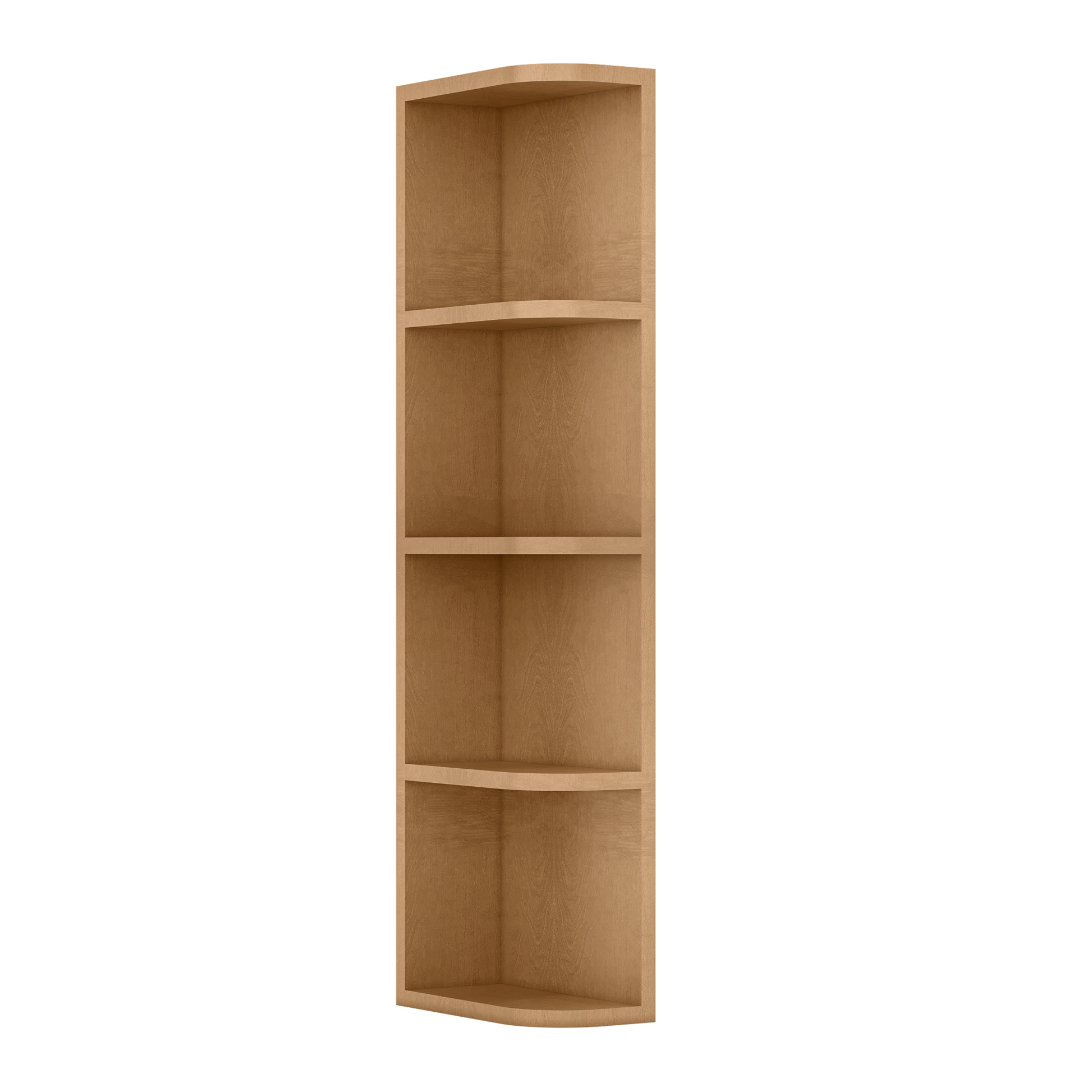What-Not-Shelf Kitchen Cabinet WN642 Shaker Toffee LessCare 6 in. width 42 in. height 12 in. depth - Kitchen Cabinets