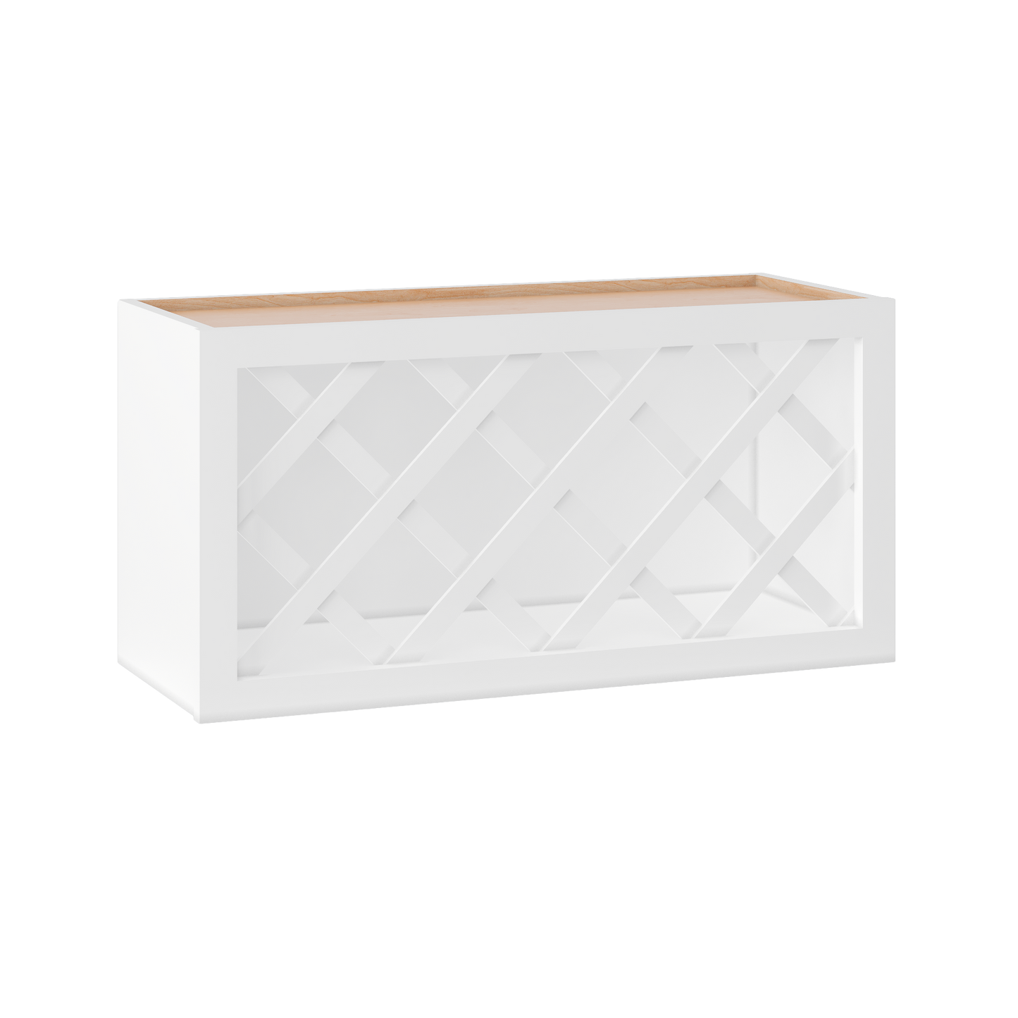 Wine Rack Kitchen Cabinet WR3015 Alpina White LessCare 30 in. width 15 in. height 12 in. depth - Kitchen Cabinets