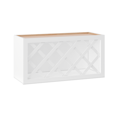 Wine Rack Kitchen Cabinet WR3015 Alpina White LessCare 30 in. width 15 in. height 12 in. depth - Kitchen Cabinets