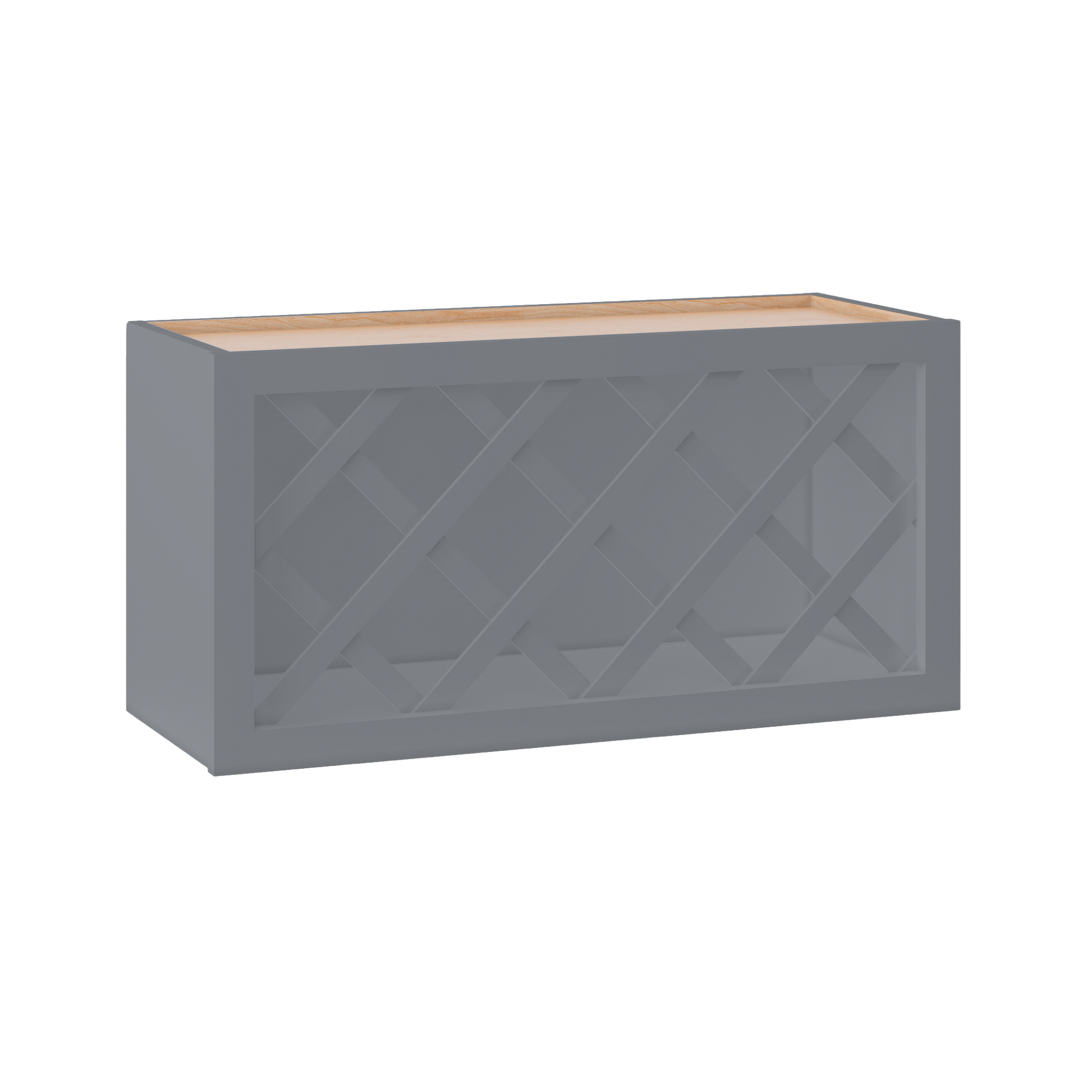 Wine Rack Kitchen Cabinet WR3015 Colonial Gray LessCare 30 in. width 15 in. height 12 in. depth - Kitchen Cabinets