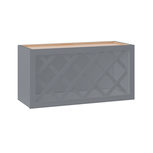 Wine Rack Kitchen Cabinet WR3015 Colonial Gray LessCare 30 in. width 15 in. height 12 in. depth - Kitchen Cabinets