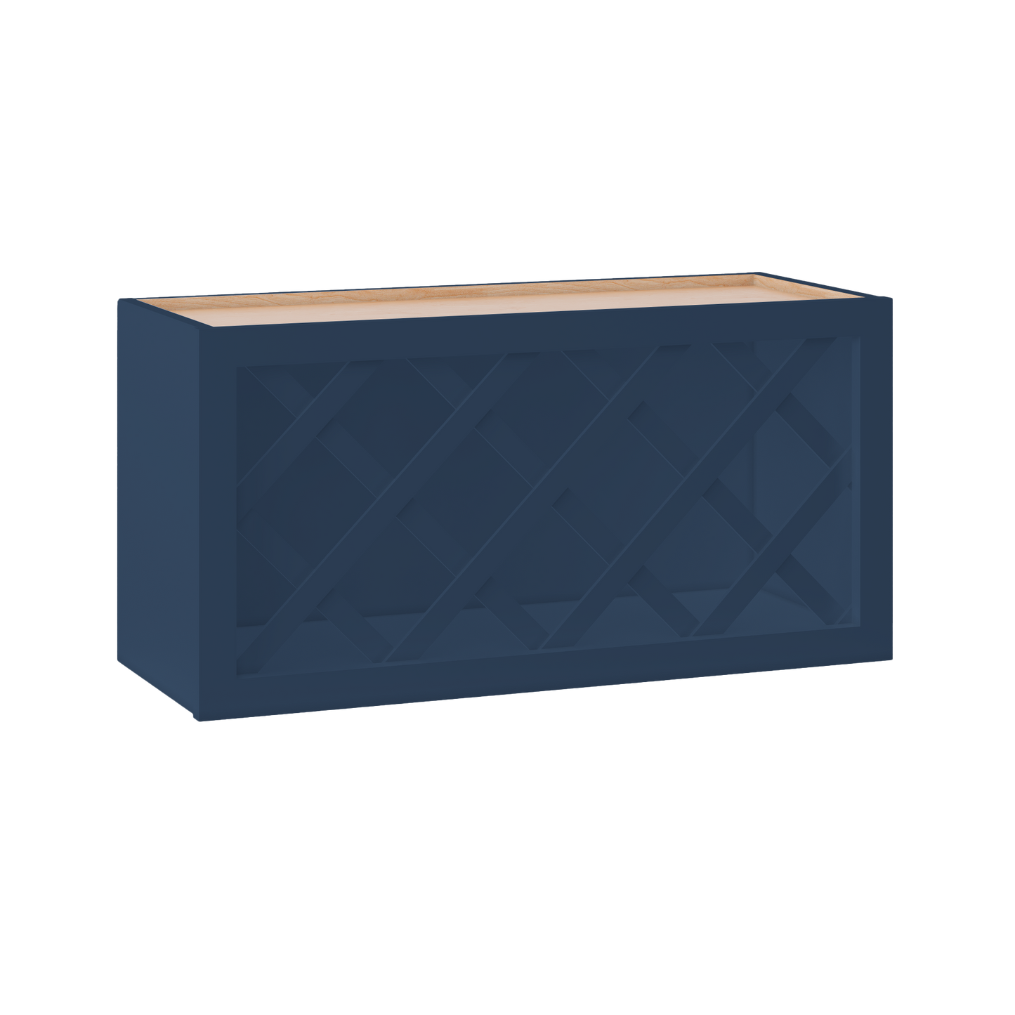 Wine Rack Kitchen Cabinet WR3015 Danbury Blue LessCare 30 in. width 15 in. height 12 in. depth - Kitchen Cabinets