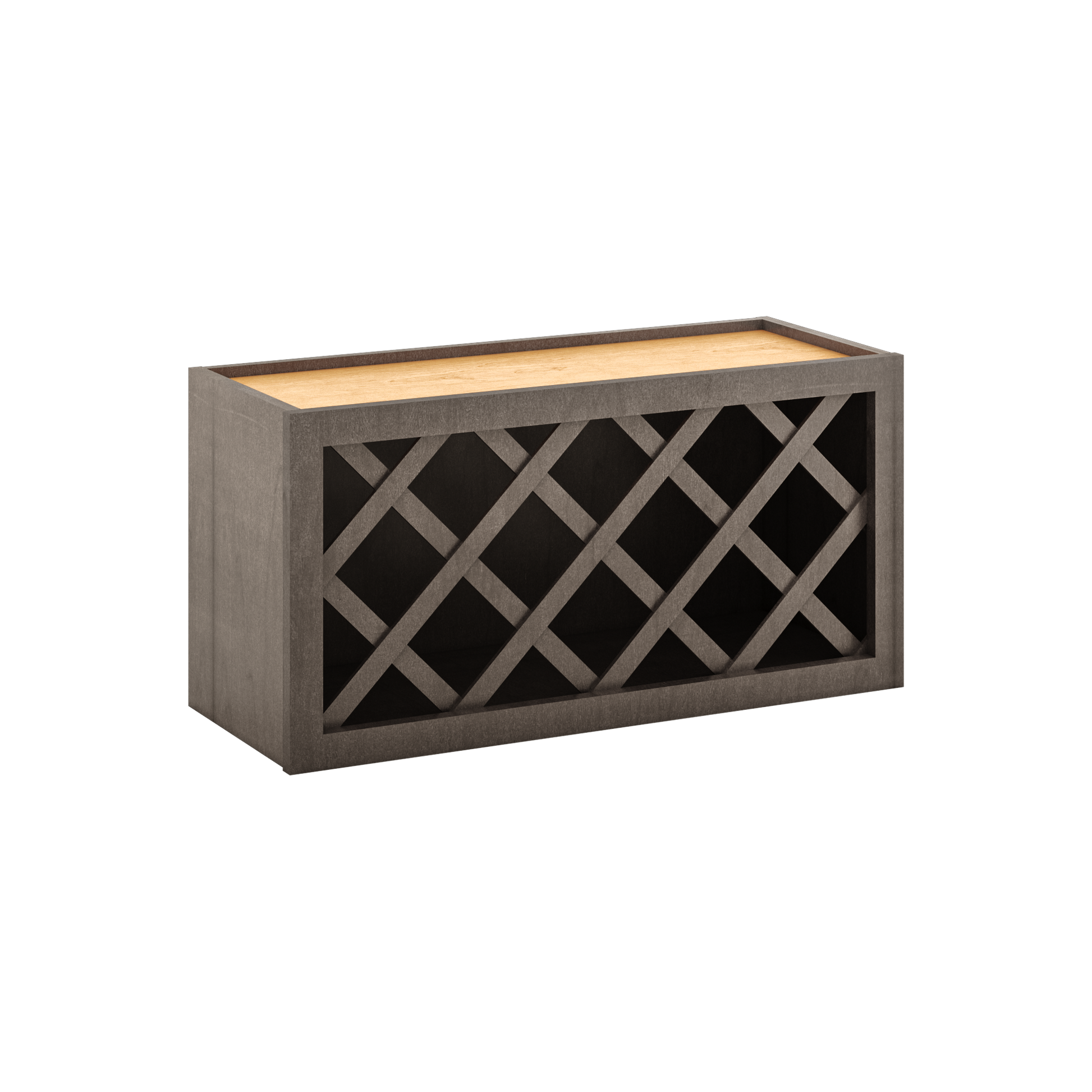 Wine Rack Kitchen Cabinet WR3015 Milan Slate 30 in. width 15 in. height 12 in. depth - Kitchen Cabinets