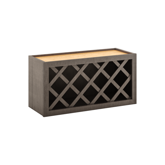 Wine Rack Kitchen Cabinet WR3015 Milan Slate 30 in. width 15 in. height 12 in. depth - Kitchen Cabinets