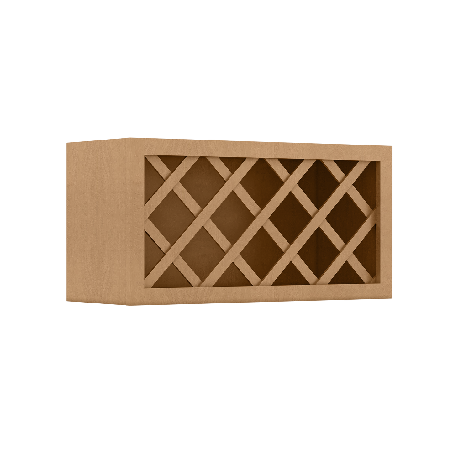 Wine Rack Kitchen Cabinet WR3015 Shaker Toffee LessCare 30 in. width 15 in. height 12 in. depth - Kitchen Cabinets