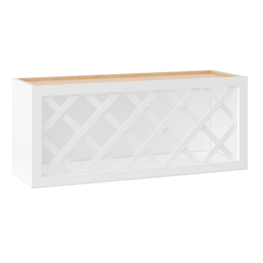 Wine Rack Kitchen Cabinet WR3615 Alpina White LessCare 36 in. width 15 in. height 12 in. depth - Kitchen Cabinets