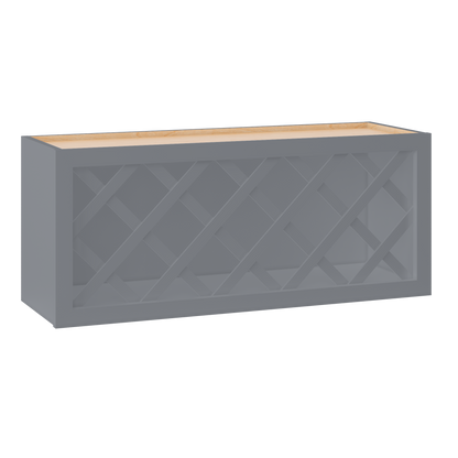 Wine Rack Kitchen Cabinet WR3615 Colonial Gray LessCare 36 in. width 15 in. height 12 in. depth - Kitchen Cabinets