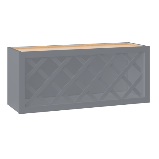 Wine Rack Kitchen Cabinet WR3615 Colonial Gray LessCare 36 in. width 15 in. height 12 in. depth - Kitchen Cabinets