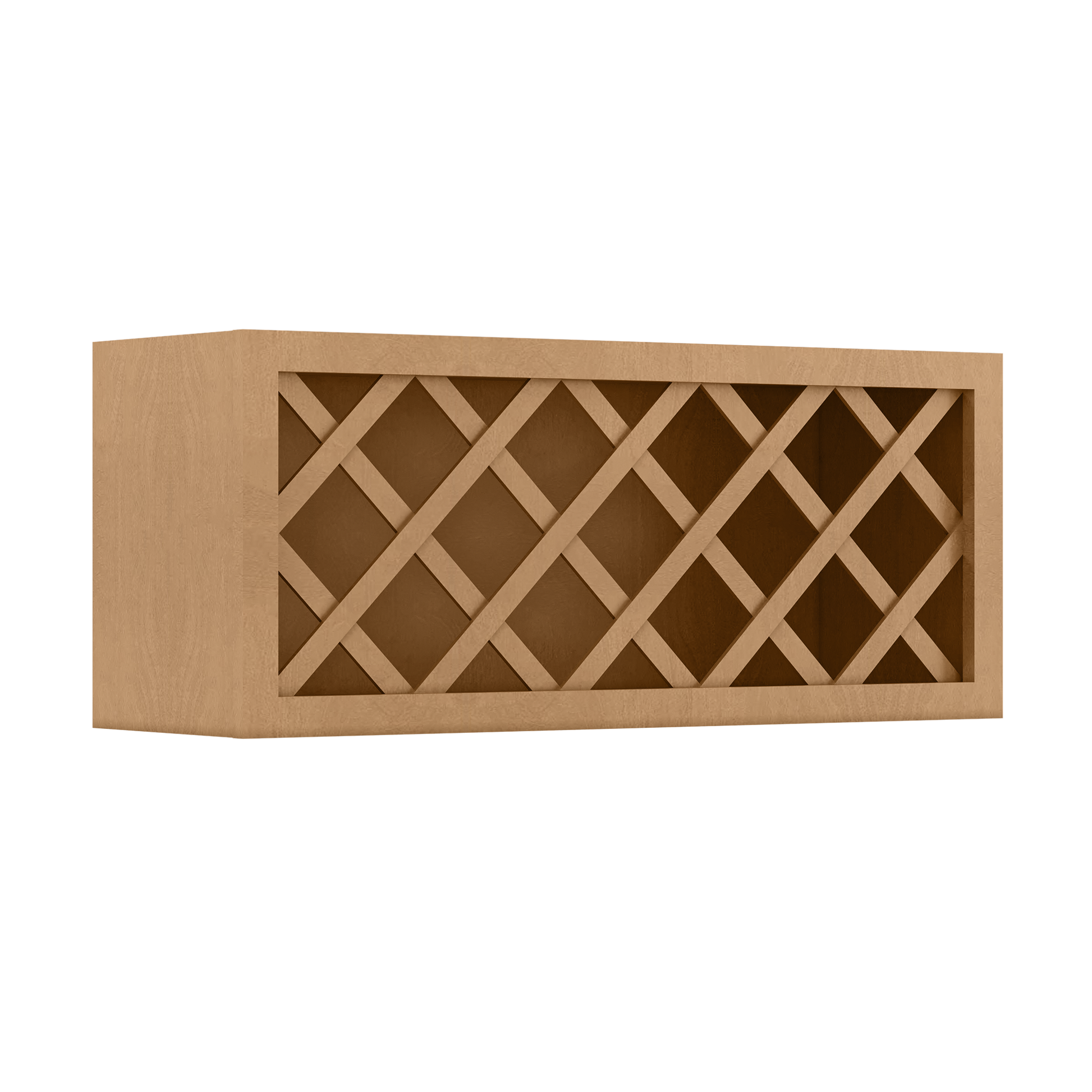 Wine Rack Kitchen Cabinet WR3615 Shaker Toffee LessCare 36 in. width 15 in. height 12 in. depth - Kitchen Cabinets
